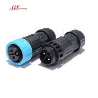 Conector Impermeable para Iluminación LED Exterior, Cable Eléctrico de 2 Pines LLT M19 IP68