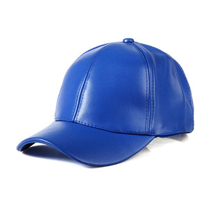 Royal Blue Rose Red Borgoña Pu cuero deportes gorra de béisbol moda al aire libre Casual de mediana edad personas mayores Color sólido sombrero para el sol - Product Image 1