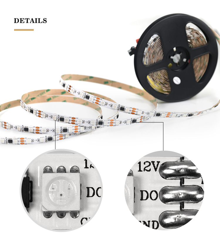 Digital Ucs1903 Addressable Ws2811 Light 12v Individual Pixel Strip Dream Color Led Strip