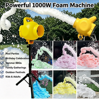 Machine à mousse 1000W avec trépied, portée de pulvérisation de 4 à 6 m, canon à mousse portable pour fêtes aquatiques pour enfants, parcs aquatiques et événements.
