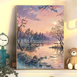 Pittura a olio digitale paesaggio antico dipinto a mano fai da te pittura a colori regalo per bambini - Product Image 3
