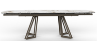 Usine chinoise vend personnalisé moderne léger luxe pieds métalliques verre trempé mobilier de salle à manger de table 4 places