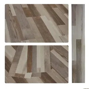 Precio bajo Decoración Garaje Parte posterior seca PVC LVT Pegamento Abajo Suelo de tablones de vinilo