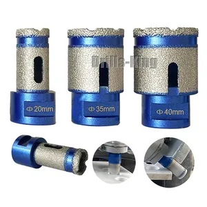 M14 Dia20/25/35mm Vacuum Brazed Grinding and Drilling 2 in 1 Hole Saw Drilling Crown Diamond Core Drill Bits Milling Finger Bit