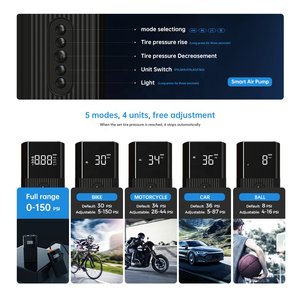 Mini bomba de aire automática inalámbrica Nexest, inflador de neumáticos Digital portátil para coche, batería integrada, caja de Material ABS embalada - Product Image 4
