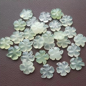 Trèfle, pendentif amulette en jade vert naturel Xiuyu à quatre feuilles, collier pendentif en jade, perle de boucles d'oreilles - Product Image 3