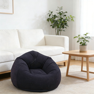 Fauteuil <span class=keywords><strong>gonflable</strong></span> Shanzhiji au design moderne en PVC floqué, portable et pliable, idéal pour la <span class=keywords><strong>plage</strong></span>, les loisirs et le camping en extérieur - Product Image 2