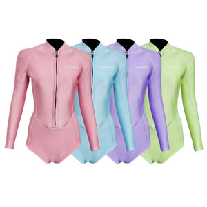 Nouveau design <span class=keywords><strong>de</strong></span> combinaisons <span class=keywords><strong>de</strong></span> bikini en néoprène <span class=keywords><strong>sexy</strong></span> et mature pour femmes, tissu élastique, fermeture à glissière avant, jambes courtes, surf - Product Image 1