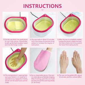 2.7L büyük kapasiteli elektrikli tüy dökücü balmumu ısıtıcı taşınabilir ağda makinesi en iyi parafin banyosu eriyik mum ile ağda ısıtıcı eldiveni - Product Image 4