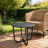 Table basse en fer de style européen avec rangement, design moderne pour la maison, utilisation en extérieur dans le jardin et sur le balcon