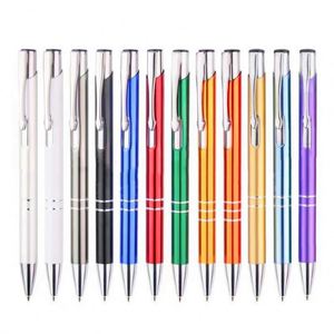 Hotel Promotional <b>Gift</b> Metal Custom Logo Luxury Ballpoint Pen Blue & Black Ink Oem Printing - Product Image 1