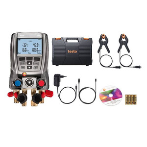 Kit de manomètre électronique pour réfrigérant Testo 570, 50-150 bars, manomètre numérique pour services CVC - Product Image 1