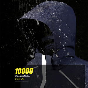 Veste imperméable 3-en-1 pour hommes et femmes pour l'hiver Camping <span class=keywords><strong>Ski</strong></span> Snowboard Coupe-vent pour l'extérieur Vêtements de neige Fermeture à glissière Salopette - Product Image 4