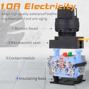 Interruttore Rotativo Industriale CDOE 1NO1NC 10A 660V con Manopola in Plastica, Selettore a Chiave a 2 Posizioni - Product Image 4