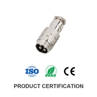 Connecteur aéronautique GX16 (2-10 broches) - Contacts en alliage de zinc et cuivre, fiche industrielle pour instruments et compteurs, machines-outils CNC