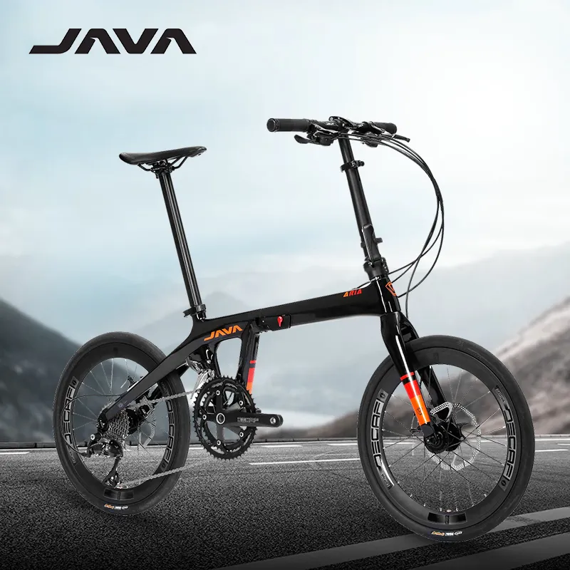 Java ARIA CB telaio in fibra di carbonio 18 S bici pieghevole 18 velocità freno a disco idraulico 20 pollici 406 BMX maschio femmina ciclismo bici pieghevole