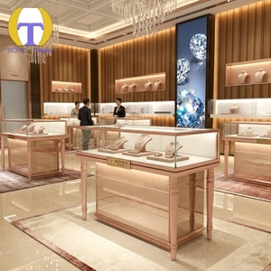 Exhibidores de Joyería con Diseño 3D Personalizado, Iluminación LED, Área <span class=keywords><strong>para</strong></span> Logotipo, <span class=keywords><strong>para</strong></span> Nuevas Boutiques de Lujo - Product Image 2