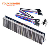 MAX7219 Modul Dot Matrix 4-dalam-satu Modul Tampilan Dot Matrix Modul Driver Kontrol Mikrokomputer Satu Chip