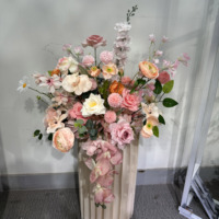 Arche de fleurs artificielles en soie pour décoration de mariage, centre de table, fête, événement, vente en gros