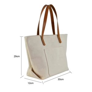 Bolsa de Compras con Logotipo, Linda, para la Vida Diaria, de Viaje, Colorida, de Algodón, Personalizable, Grande, de Lona - Product Image 3