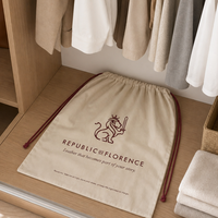 Sacs à chaussures en toile de coton mousseline blanche avec cordon de serrage, logo personnalisé, prix d'usine, sacs filtrants anti-poussière en tissu personnalisés pour chaussures