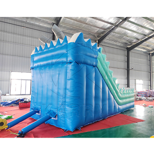 New Design Shark Theme Chateau Gonflable Outdoor Castle Inflatable Dry Slide Colorful Shark Blue Inflatable Slides for Kids - Product Image 5