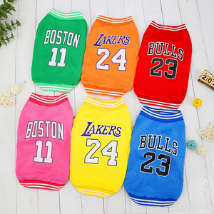 Vêtements de sport de luxe pour chien Kobe <span class=keywords><strong>Jordan</strong></span>, t-shirt respirant d'été pour animaux de compagnie, <span class=keywords><strong>maillot</strong></span> de basket-ball des <span class=keywords><strong>Bulls</strong></span> pour chiens - Product Image 3