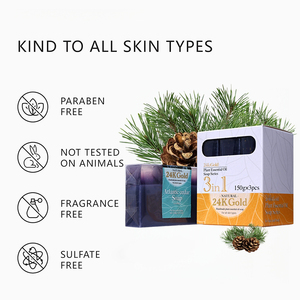 Savon Beauté d'Usine 24K Or et Cèdre Atlantique – Hydratant Naturel pour le Visage et le Corps, Nourrissant, Anti-Âge, Tous Types de Peau - Product Image 5