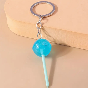 Lovely Resin Candy <strong>Lollipop</strong> Keychain Simulation Food Key <strong>Rings</strong> for Men Women Handbag Pendants Diy Kids Jewelry Gifts - Product Image 5