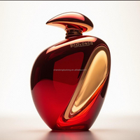 Botol Parfum Kaca Bentuk Unik Mewah 30ml 50ml 100ml Hitam Kosong dengan Semprotan Desain Unik Botol Kaca