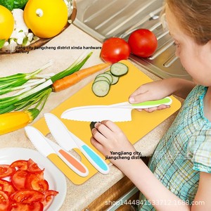 17-piece <strong>Childrens</strong> <strong>Cutlery</strong> Safety <strong>Set</strong> Non-slip Hand-safe Plastic Knife Cutting Board Playset Eight-Piece <strong>Set</strong>; Pretend SimulaSure - Product Image 3