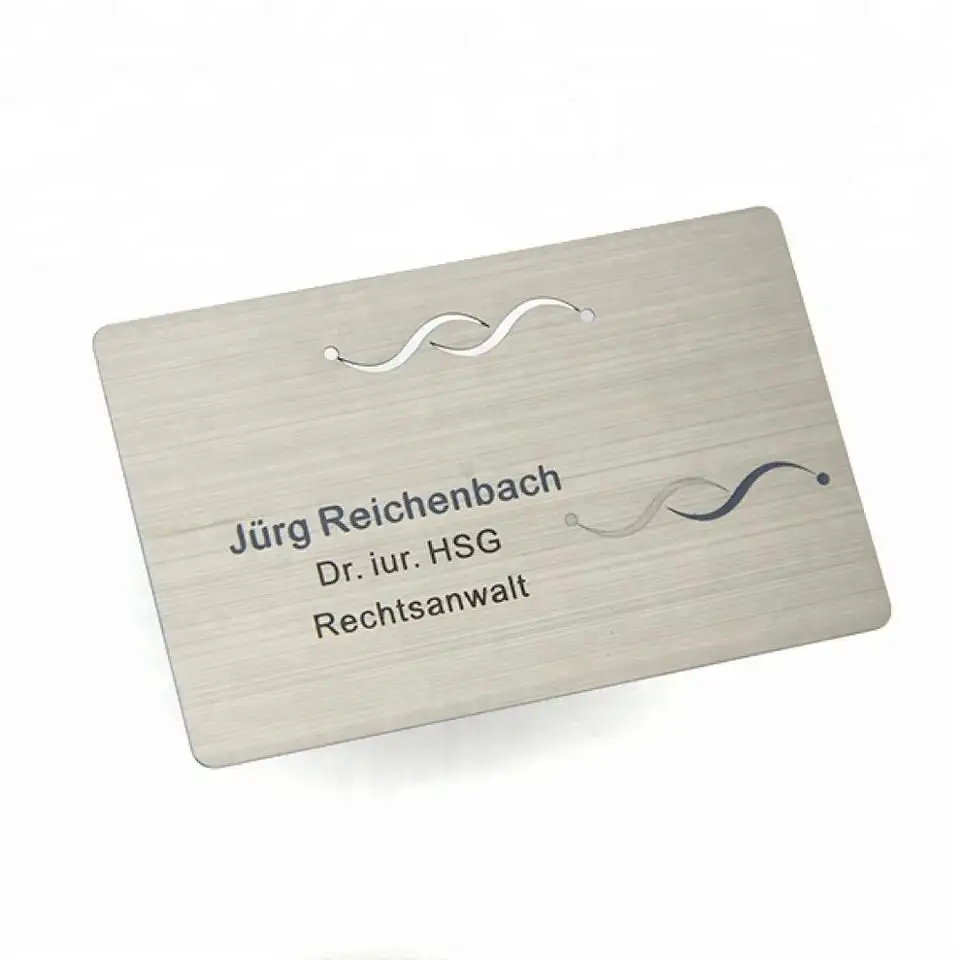 Various customized engraving metal personalized logo brushed metal credit card
