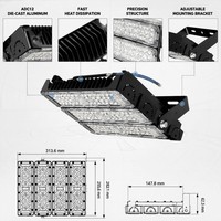 Éclairage LED Municipal pour Tunnel 200W 3030 5050 LED avec Lentille TEIJIN, Projecteur Haute Puissance pour Projets de Passages Sous Route