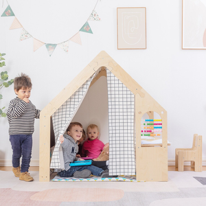 Casa de Juegos Infantil Interior de Madera Contrachapada de Estilo Montessori Waldorf con <span class=keywords><strong>Pizarra</strong></span> - Product Image 3