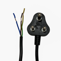 Cable de Alimentación con Enchufe Sudafricano y Cable de Suministro de Energía para Monitor de Computadora y Aplicaciones Domésticas