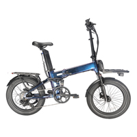 Vélo électrique pliable en alliage de magnésium de 20 pouces, 350W 48V, double batterie 14.5AH, vitesse unique, certifié CE, longue autonomie pour les trajets quotidiens