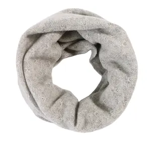 Hot-selling solid color infinity scarf winter knitted cashmere snood scarf