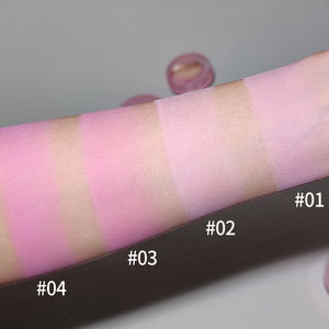 Poudre de fard à joues mate hautement pigmentée 4 couleurs Lisse Imperméable Rose rouge Nude Fard à joues végétalien Marque privée - Product Image 5