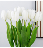 Tulipes artificielles en PU, mini, style nordique, décoration de mariage et de maison, fleurs réalistes haut de gamme