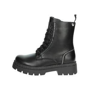 รองเท้าบูทคอมแบทสำหรับเด็กผู้หญิง Asso สีดำ รุ่น AG-16631 แบบผูกเชือก พื้นหนา - Product Image 1