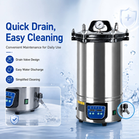 Autoclave Portátil de Acero Inoxidable para Laboratorio, Esterilizador a Vapor a Presión, 18L 24L, Máquina Esterilizadora de Alta Temperatura