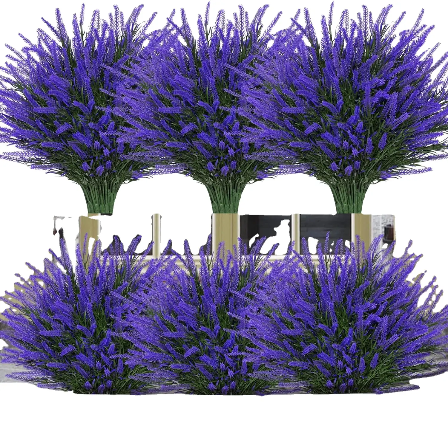 Lavender künstliche Blumen für Heimdekoration und Hochzeit langlebiger Kunststoff und Seide für chinesisches Neujahr für Restaurants und Hotels