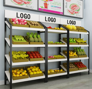 <span class=keywords><strong>Étagère</strong></span>s de présentation semi-angulaires robustes à 4 niveaux pour supermarchés, magasins de proximité, échantillons de snacks, cosmétiques, vins rouges et fruits - Product Image 4