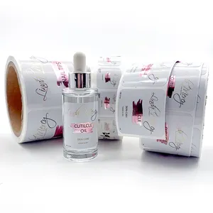 Wasserdichte Flaschenetiketten für Schönheitspflegeprodukte, Rolle individuelles Logo Bad-/ Körperpflegeetikett Druck-Aufkleber