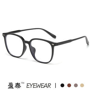 กรอบแว่นตาทรงสี่เหลี่ยม TR90 ป้องกันแสงสีฟ้า เลนส์ใส ยูนิเซ็กส์ กรอบเต็ม ดีไซน์เรียบง่าย ดูเป็นธรรมชาติ - Product Image 3