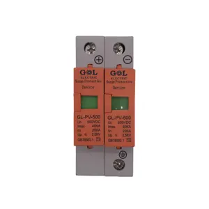 GED PV Dispositif de Protection Contre Les Surtensions Spd 20KA-40KA 220VAC/380VAC Mini 2,4 Renforcé Ignifuge PBT