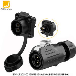 Водонепроницаемый авиационный разъем LP20 M20, <span class=keywords><strong>25</strong></span>А, IP67, 500В, быстроразъемный, с винтовым креплением, 2/3/4-контактный, пластиковый, без пайки - Product Image 3