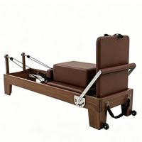 MZMM Ensemble complet 5 pièces en bois de noyer pour Pilates : Cadillac, Reformer, Ladder Barrel, Wunda Chair, Correcteur de colonne vertébrale pour Studio de Pilates