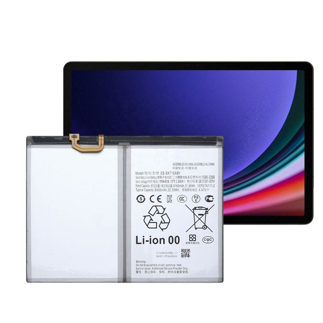 High Capacity EB-BX716ABY New 8400mAh 3.88V Battery for Samsung Galaxy Tab S9 SM-X710