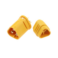 Conector Amass RC MT30-M MT30-F, chapado en oro, macho y hembra, de baja pérdida, kit de 3 núcleos para almacenamiento de energía en modelos UAV